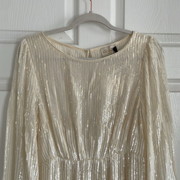 Coco Sequinned Midi Dress - ivory white (M / US 8) - Picture 2 of 7